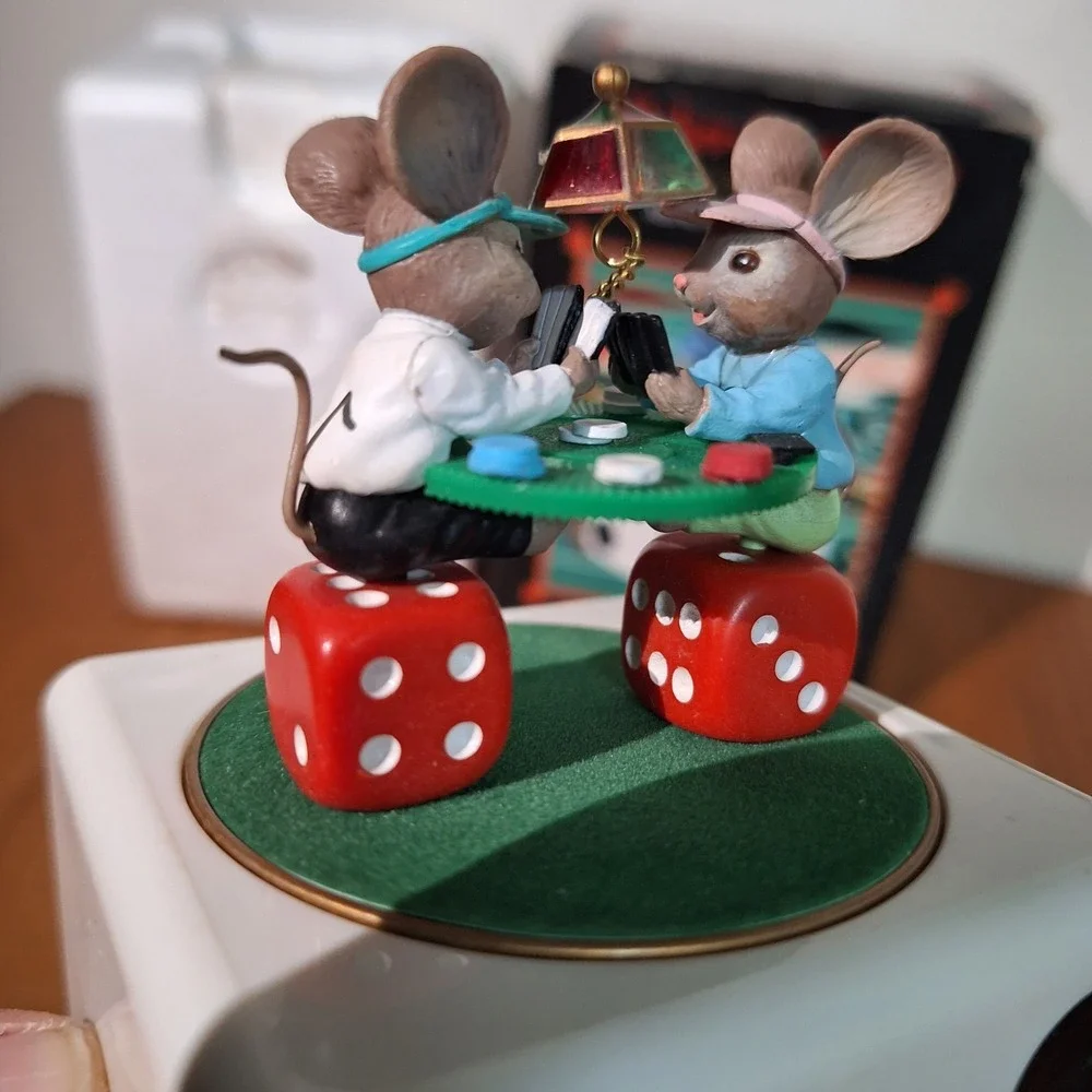 Vintage‎ 1996 Enesco - The Gambler - Mice N Dice Casino - Musical Wind Up